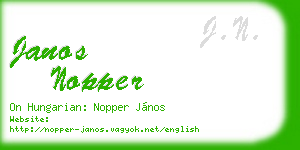 janos nopper business card